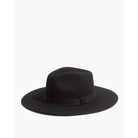 Madewell  x‎ Biltmore Montana Wool Felt Hat Boho Classic Wide Brim Fall Winter - Picture 1 of 8